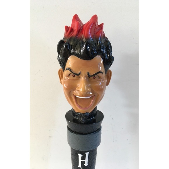 Heretic Beer Bar Breweriana Heretic Evil Twin Tap Handle Rare 12" Two Sided Head - Picture 2 of 12